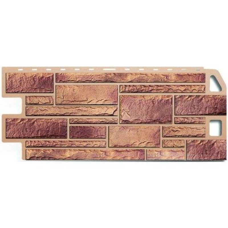 Фасадная панель (коричневый) 1,14 х 0.48